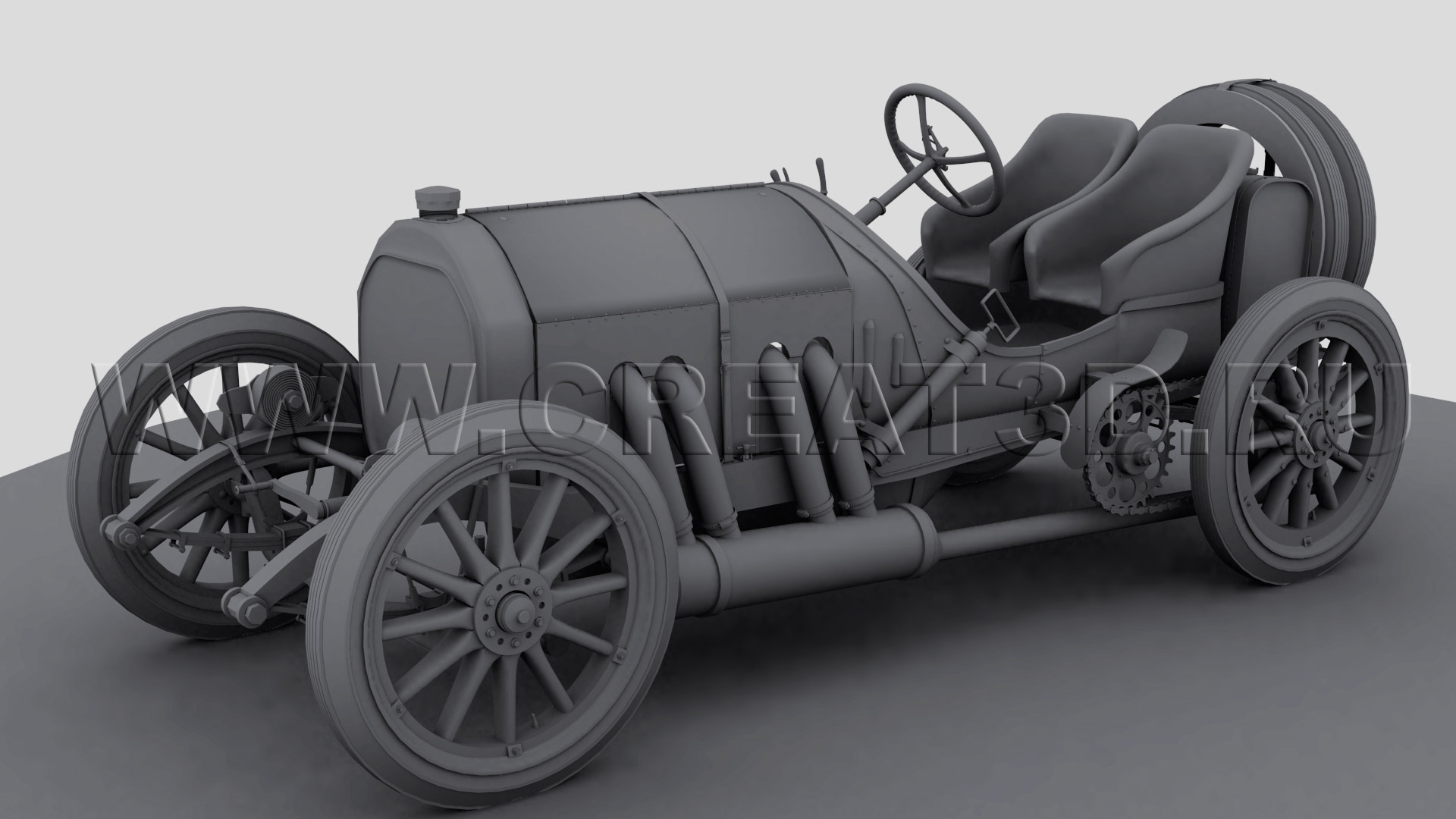 3Д модель автокара Mercedes GP 1908