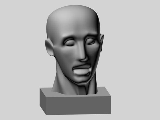 Фотография 3d модели головы человека
