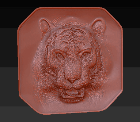 Stl 3d модель головы тигра